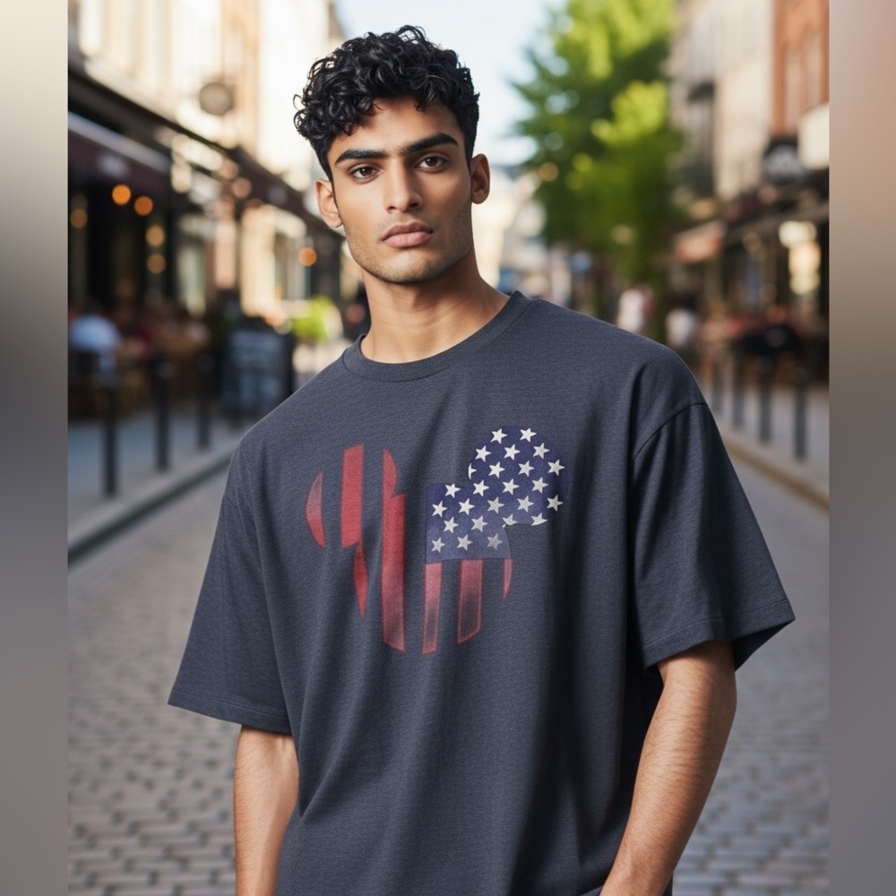 Port Company Disney USA 🇺🇸 Mickey Mouse Blue Shirt Size Large